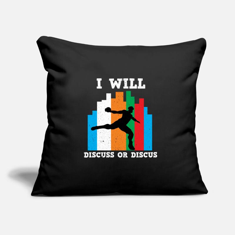 Lancer du disque Lancer du disque Athlétisme Discus Housse de coussin décorative 45 x 45 cm