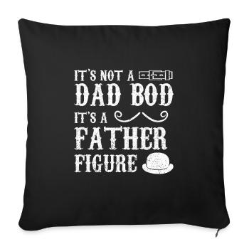 Vatertag Vater Papa Dad Daddy Vatertaggeschenk - Sofakissenbezug 45 x 45 cm - Schwarz - Vorne