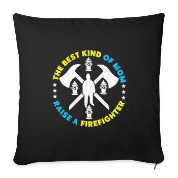 Firefighter Firefighter Firefighter - Sofa pillowcase 17,3'' x 17,3'' (45 x 45 cm) - black - Front