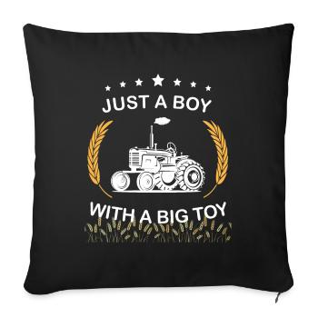 Tracteur - Housse de coussin décorative 45 x 45 cm - noir - Devant