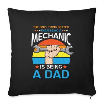 Mécanicien Voiture Tournevis Mécatronique Technicien Voiture - Housse de coussin décorative 45 x 45 cm - noir - Devant