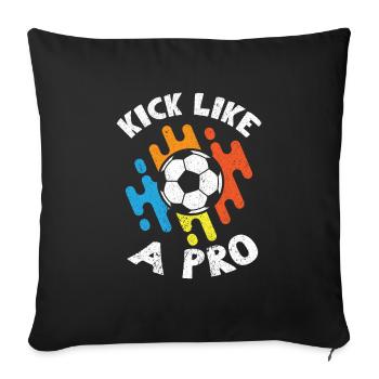 Football Footballers Football players Men's football - Sofa pillowcase 17,3'' x 17,3'' (45 x 45 cm) - black - Front