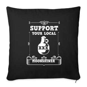 Schnapps brûler Schnapps distiller Auto-distillateur - Housse de coussin décorative 45 x 45 cm - noir - Devant