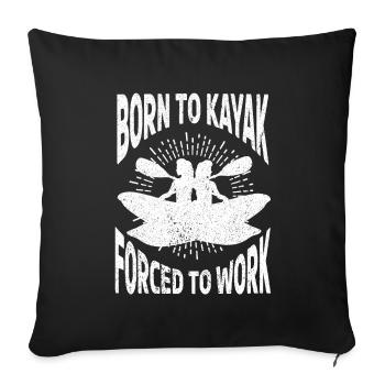 Kayak Boat Canoe Paddle Boat Double Paddle - Sofa pillowcase 17,3'' x 17,3'' (45 x 45 cm) - black - Front