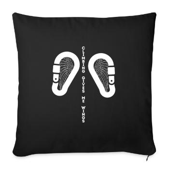 Carabiner Rock Climbing - Sofa pillowcase 17,3'' x 17,3'' (45 x 45 cm) - black - Front