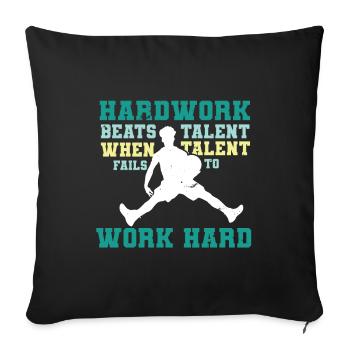 Basketball basketball player hoop throwing sports - Sofa pillowcase 17,3'' x 17,3'' (45 x 45 cm) - black - Front