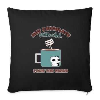 Hot Chocolate Cocoa Drinking Chocolate - Sofa pillowcase 17,3'' x 17,3'' (45 x 45 cm) - black - Front