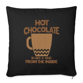 Hot Chocolate Cocoa Drinking Chocolate - Sofa pillowcase 17,3'' x 17,3'' (45 x 45 cm) - black - Front