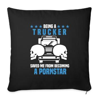 Chauffeur de camion Automobilistes Véhicules à moteur - Housse de coussin décorative 45 x 45 cm - noir - Devant