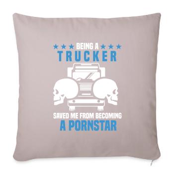 Chauffeur de camion Automobilistes Véhicules à moteur - Housse de coussin décorative 45 x 45 cm - taupe clair - Devant