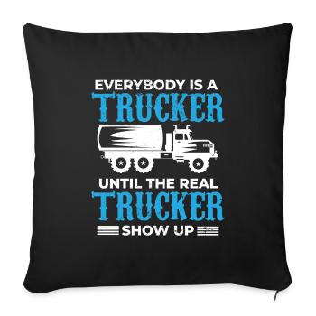 Chauffeur de camion Automobilistes Véhicules à moteur - Housse de coussin décorative 45 x 45 cm - noir - Devant