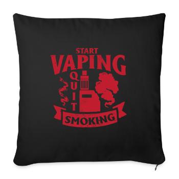 E-Cigarette E-Shisha Vapor Liquid - Sofa pillowcase 17,3'' x 17,3'' (45 x 45 cm) - black - Front
