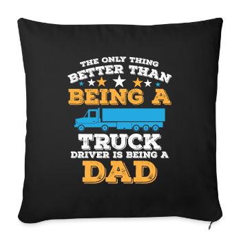 Chauffeur de camion Automobilistes Véhicules à moteur - Housse de coussin décorative 45 x 45 cm - noir - Devant