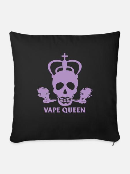 E-Zigarette E-Shisha Dampf Liquid - Sofakissenbezug 45 x 45 cm - Schwarz