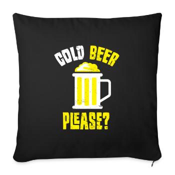 Bière Bière Bière Boire de la bière Alcohol Party - Housse de coussin décorative 45 x 45 cm - noir - Devant