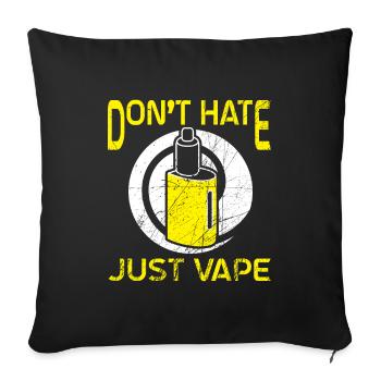 Elektro Zigarette E-Zigarette E-Shisha Vape - Sofakissenbezug 45 x 45 cm - Schwarz - Vorne