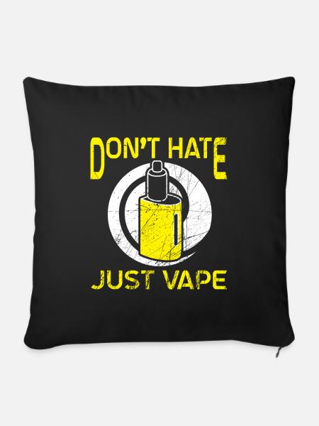Elektro Zigarette E-Zigarette E-Shisha Vape - Sofakissenbezug 45 x 45 cm - Schwarz