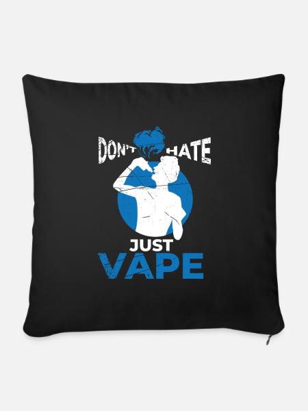 Elektro Zigarette E-Zigarette E-Shisha Vape - Sofakissenbezug 45 x 45 cm - Schwarz