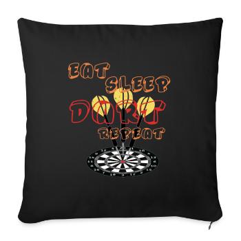 Dart Darts Dartboard Dartboard Throw Arrow - Sofa pillowcase 17,3'' x 17,3'' (45 x 45 cm) - black - Front