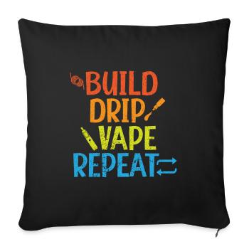 E-Cigarettes E-Shisha Smoking Vaping Liquide - Housse de coussin décorative 45 x 45 cm - noir - Devant