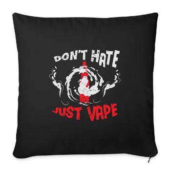 E-Cigarettes E-Shisha Smoking Vaping Liquide - Housse de coussin décorative 45 x 45 cm - noir - Devant