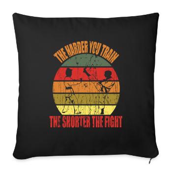 Kampfsport Selbstverteidigung Kämpfen Kämpfer - Sofakissenbezug 45 x 45 cm - Schwarz - Vorne