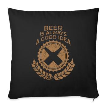 Beer Beer Glass Beer Drinker Pub Pinte - Sofa pillowcase 17,3'' x 17,3'' (45 x 45 cm) - black - Front