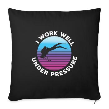 Swimmers Swimming 50 meters track Breaststroke - Sofa pillowcase 17,3'' x 17,3'' (45 x 45 cm) - black - Front
