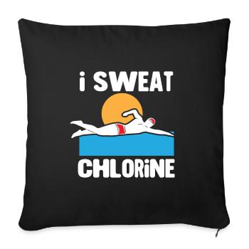 Swimmers Swimming 50 meters track Breaststroke - Sofa pillowcase 17,3'' x 17,3'' (45 x 45 cm) - black - Front