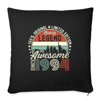 Né en 1994 cadeau de 28e anniversaire New York - Housse de coussin décorative 45 x 45 cm - noir - Devant