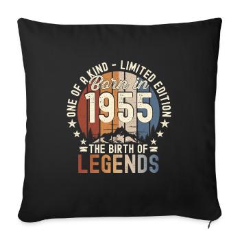 Légendaire depuis 1955 67ème cadeau d’anniversaire Génial - Housse de coussin décorative 45 x 45 cm - noir - Devant