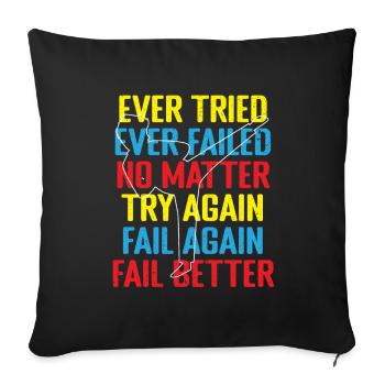 Karate Martial Arts Black Belt Dan Black Belt - Sofa pillowcase 17,3'' x 17,3'' (45 x 45 cm) - black - Front