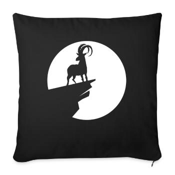 Ziege - (7) - Sofakissenbezug 45 x 45 cm - Schwarz - Vorne