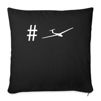 Hashtag - Glider - - Sofa pillowcase 17,3'' x 17,3'' (45 x 45 cm) - black - Front
