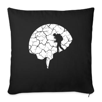Lune - Randonnée - (8) - Housse de coussin décorative 45 x 45 cm - noir - Devant