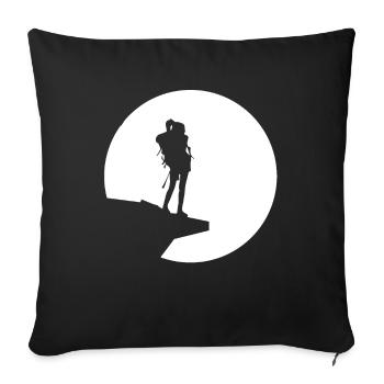 Lune - Randonnée - (9) - Housse de coussin décorative 45 x 45 cm - noir - Devant