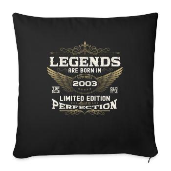 Legend November 2003 19th Birthday Gift Fun - Sofa pillowcase 17,3'' x 17,3'' (45 x 45 cm) - black - Front