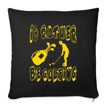 Golf golfeur club de golf balle de golf terrain de golf - Housse de coussin décorative 45 x 45 cm - noir - Devant