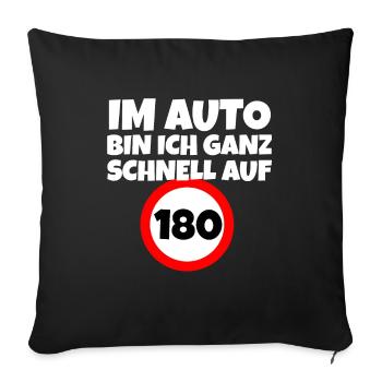 Autofahrer Schnelles Autofahren - Sofakissenbezug 45 x 45 cm - Schwarz - Vorne