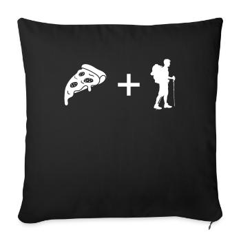 Pizza - Hiking - - Sofa pillowcase 17,3'' x 17,3'' (45 x 45 cm) - black - Front