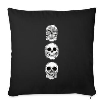 Don't see an evil skull - Sofa pillowcase 17,3'' x 17,3'' (45 x 45 cm) - black - Front