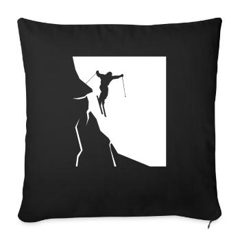 Ski - (16) - Housse de coussin décorative 45 x 45 cm - noir - Devant
