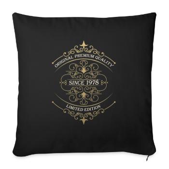 Born 1978 45th birthday Gift man/ woman - Sofa pillowcase 17,3'' x 17,3'' (45 x 45 cm) - black - Front