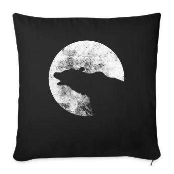 Moon - Bear - (2) - Sofa pillowcase 17,3'' x 17,3'' (45 x 45 cm) - black - Front