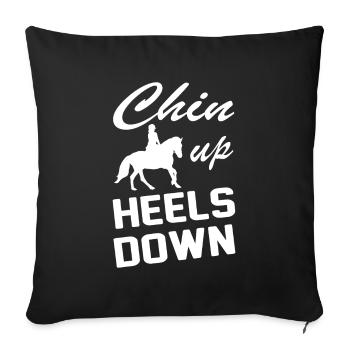Chin Up Heels Down 2 - - Housse de coussin décorative 45 x 45 cm - noir - Devant