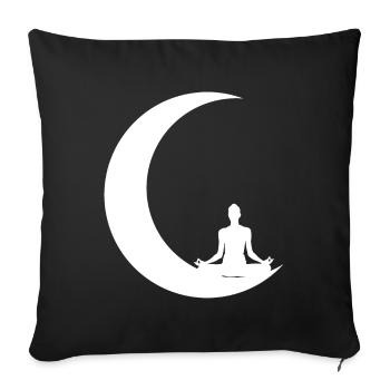 Crescent Moon - Yoga - - Sofa pillowcase 17,3'' x 17,3'' (45 x 45 cm) - black - Front