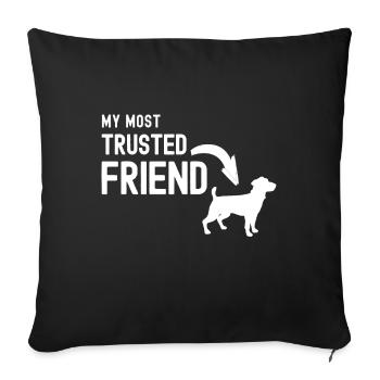 Mon ami le plus fidèle - Housse de coussin décorative 45 x 45 cm - noir - Devant