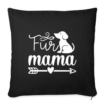 Fellmama - Pfeil und Herz - Sofakissenbezug 45 x 45 cm - Schwarz - Vorne
