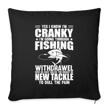 Yes, I know I'm quirky, but I'm going - Sofa pillowcase 17,3'' x 17,3'' (45 x 45 cm) - black - Front