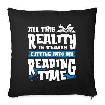Perfect Reading - Sofakissenbezug 45 x 45 cm - Schwarz - Vorne
